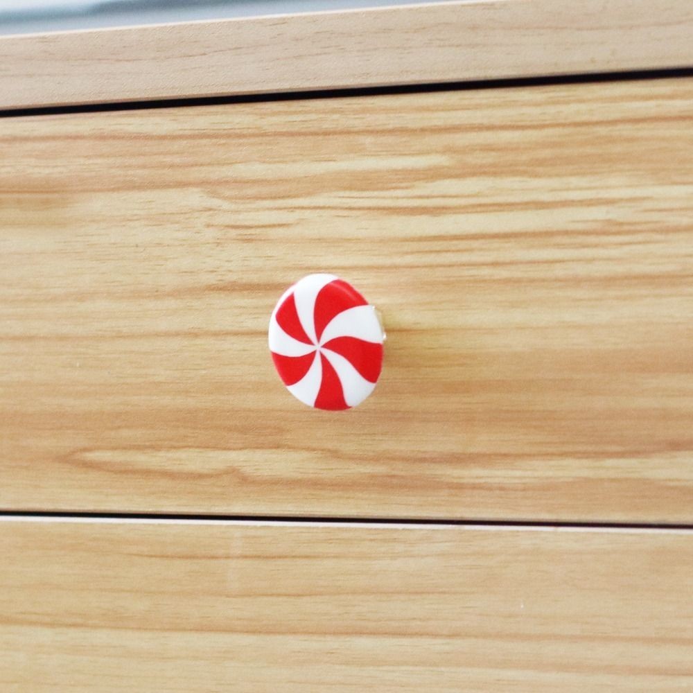 10pcs Christmas Cabinet Knob Cover Xmas Tree Mini Cover Drawer Knob Button Cover