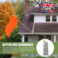 Full Set Yard Adjustable Flagpole Aluminium Sectional Flag Pole Kit With Ball UK