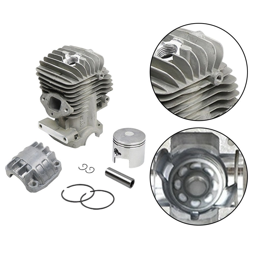34mm Chrome Cylinder with For Piston and Pan for Chain Saw 25cc+ Engine Repair