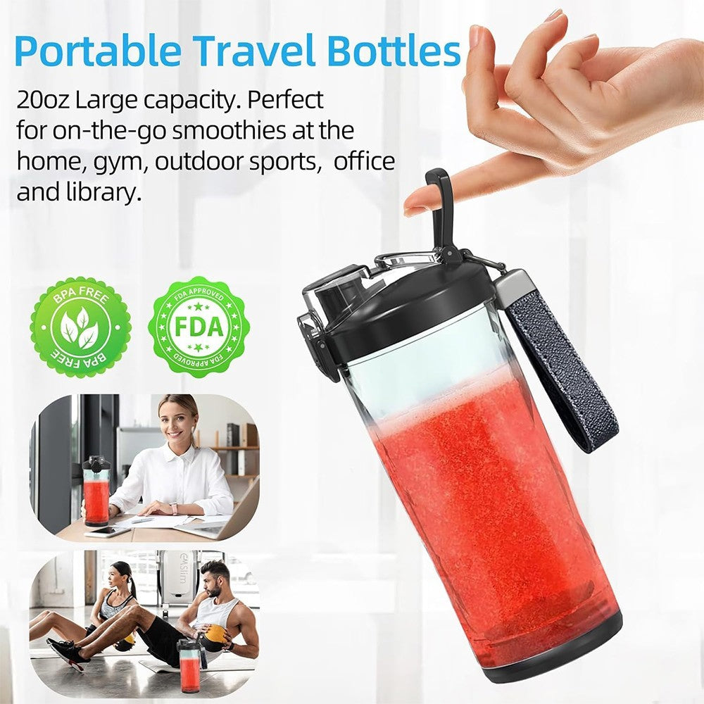 600ML Portable Blender Personal Blenders for Shakes Smoothie Maker Fruit Juicer