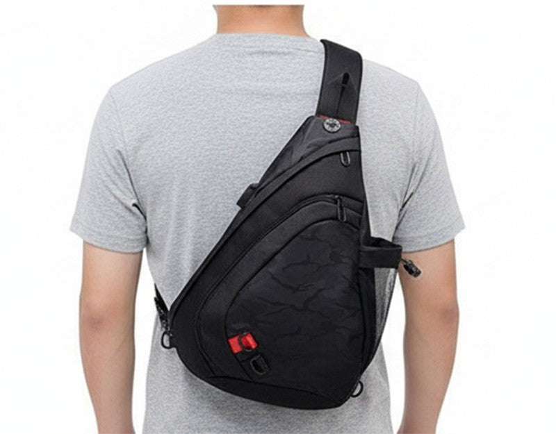 Men's Large Sling Bag Cross Body Water-resistant Gym Travel Chest Pack