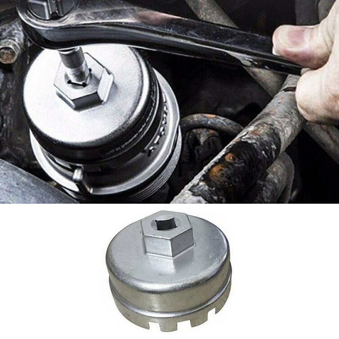 Oil Filter Housing Tool Remover Cap Wrench 14 Flutes 64.5mm For Toyota Prius