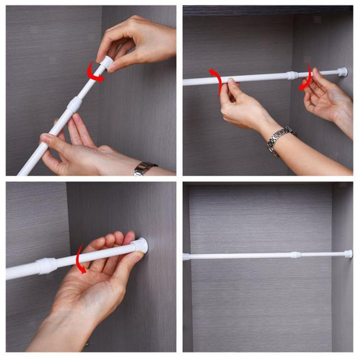 Tension Rods  Cupboard Rods Adjustable Small Spring Tension Rods Extendable