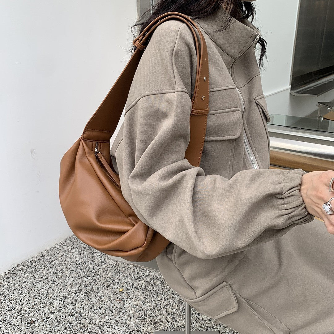 ⭐Womens PU Leather Crossbody Dumpling Bag Shoulder StrapArmpit Chest Bag Hot