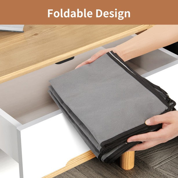 4 Packs Foldable Under-Bed Storage Boxes with Lid Fabric Underbed Containers UK