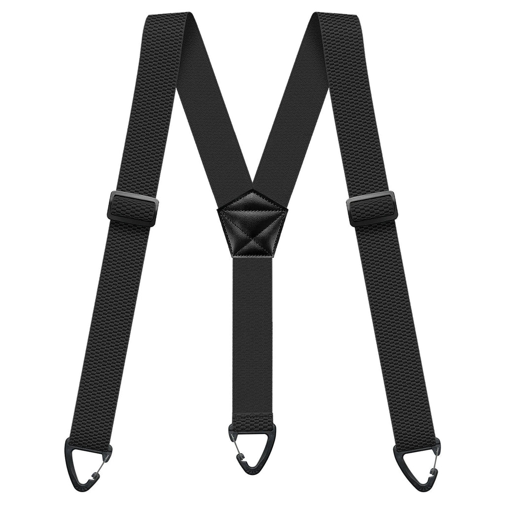 Heavy Duty Elastic Y-Back Suspenders for Men Hidden 3 Snap Loop Work Braces UK