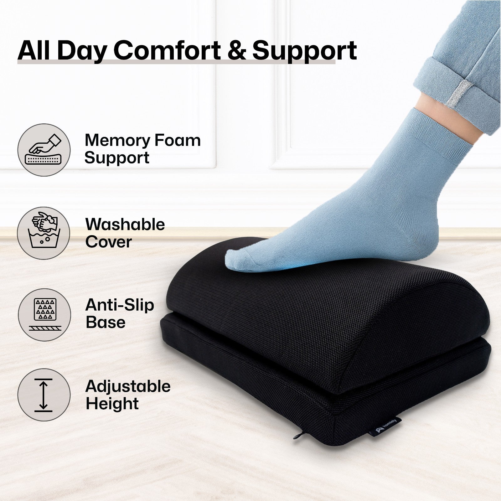 Foot Rest Under Desk High Density Foam Ergonomic Footrest Cushion Pillow UK