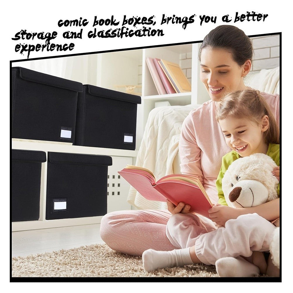 Comic Book Storage Boxes, Back to School Fold Comic Short Box Case with UK