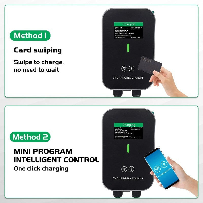 Car Charge Type 2 Electric Car Charging Station 32A 7KW EV Charger With 5M Cable