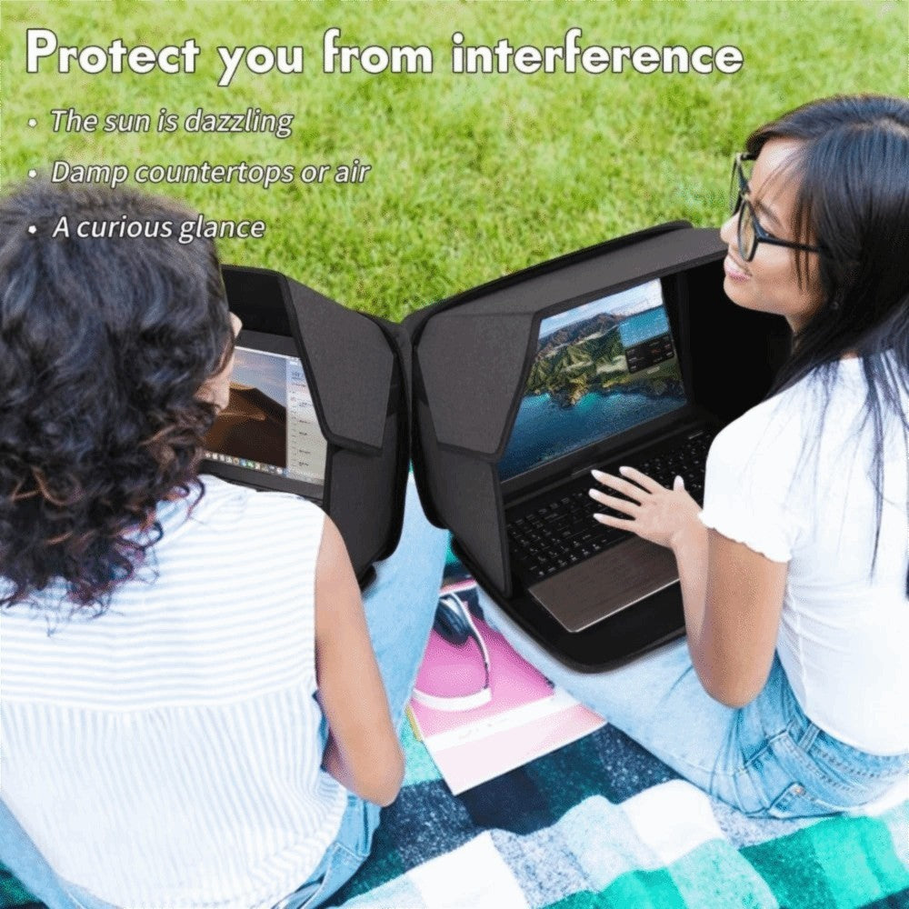 12-16inch Laptop Sun Shade Foldable Privacy Shield Cover  Working Outside