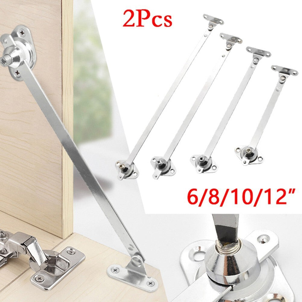 2 pcs Cabinet Cupboard Door Flap Stay Hinge Down Drop Lid Support Sliding Rail