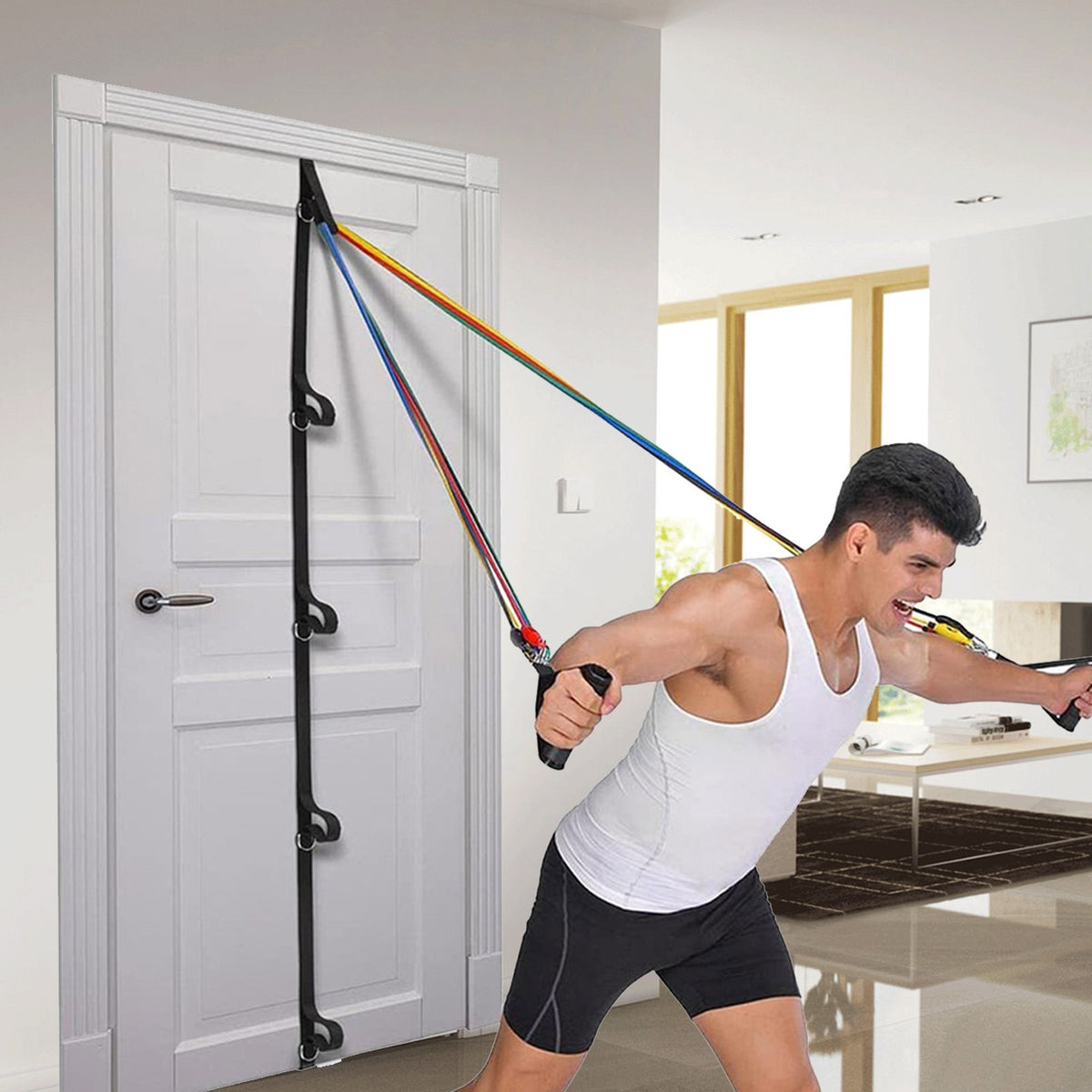 Multi-Point Door Anchor Strap for Resistance Bands – Gym Equipment for Exercises