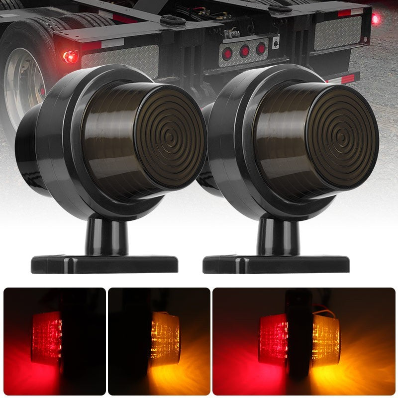 2 x Amber Red 12V 24V LED Neon Lights Side Marker Lamps for Scania MAN DAF Volvo