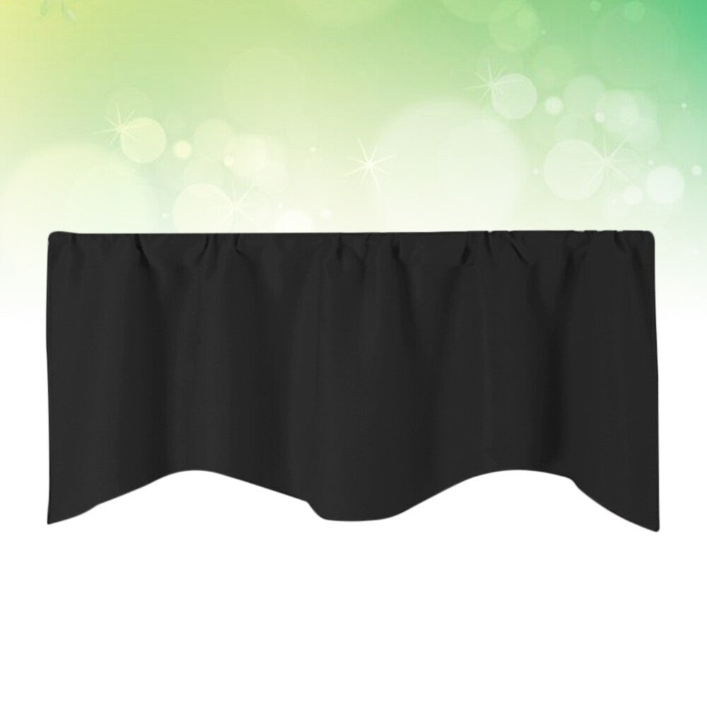 Polyester Short Curtains Black Color for Kitchen Living Room Window
