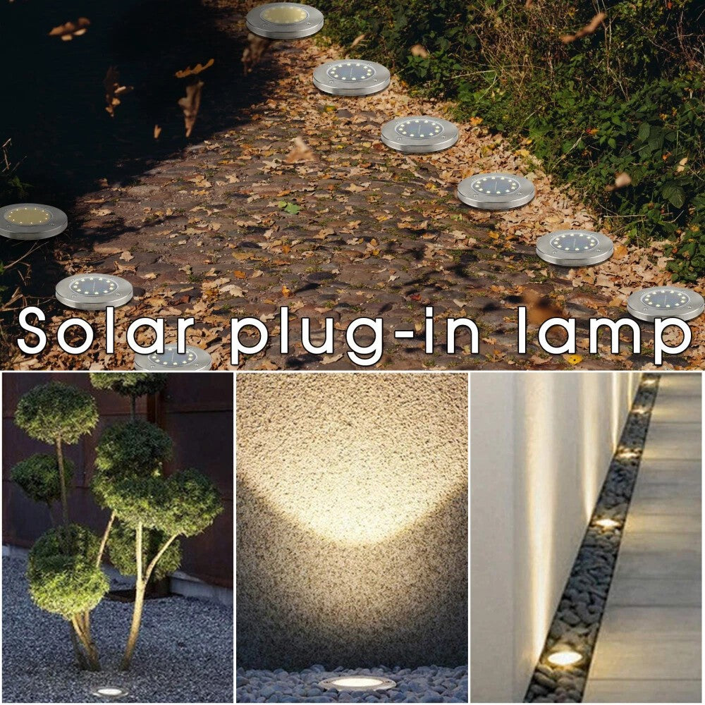 LED Solar Power Ground Lights Floor Decking Patio Outdoor Garden Lawn Path IP65