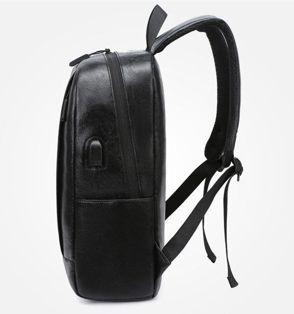 Men's Office Backpack 15.6" Laptop Leather Business Bag Work Travel Daypack