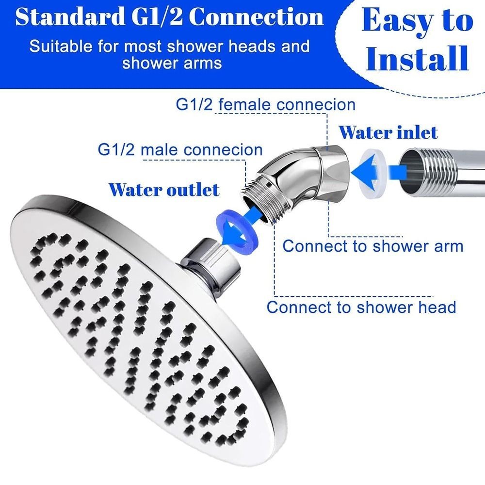 135 Degrees Shower Head Elbow Adapter Copper Adjust Bend Angle