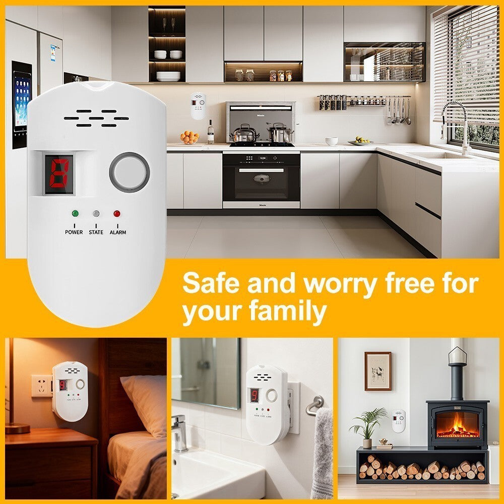 Gas Leak Detector LPG Gas Alarm Sensor Natural Gas Leak Detector Home & Kitchen