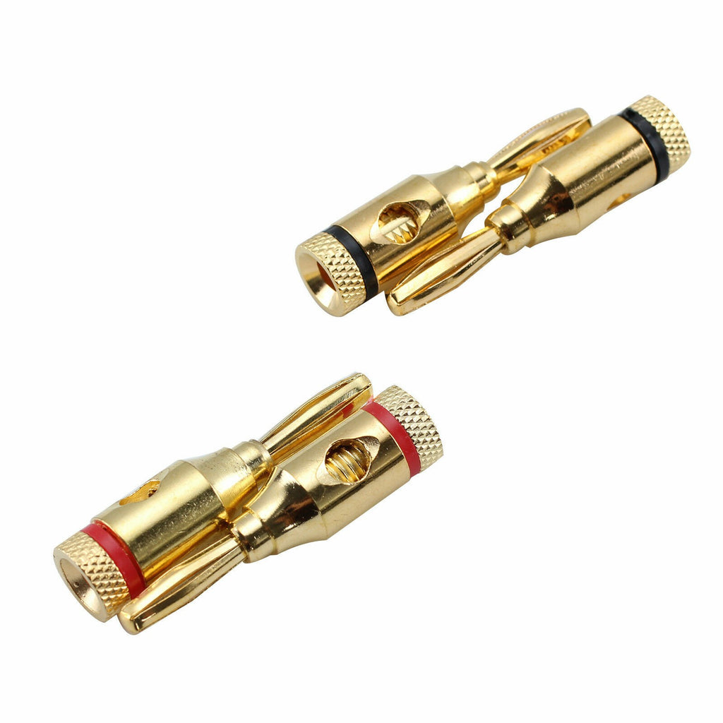 20 x 4mm Gold Plated Musical Audio Speaker Cable Wire Connector 4mm Banana Plugs