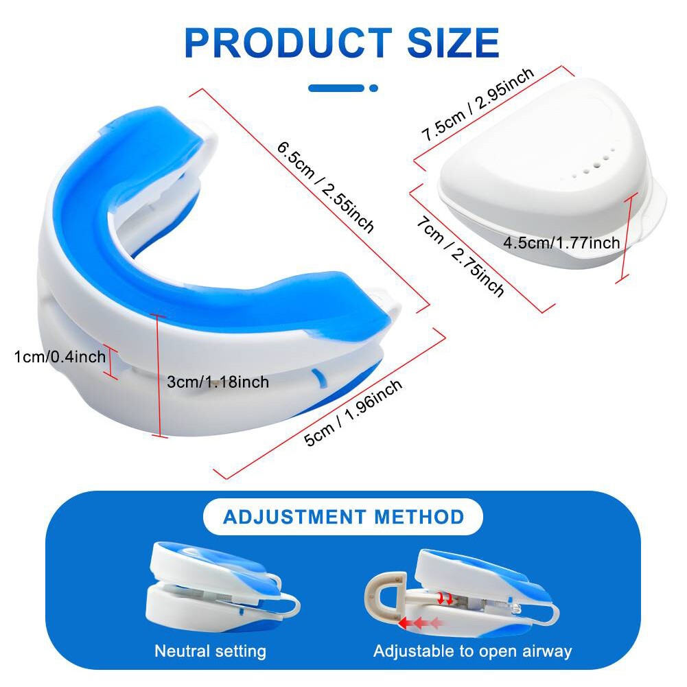 Anti Snore Mouthpiece Snoring Mouth Guard Adjustable Sleep Aid Teeth Grinding
