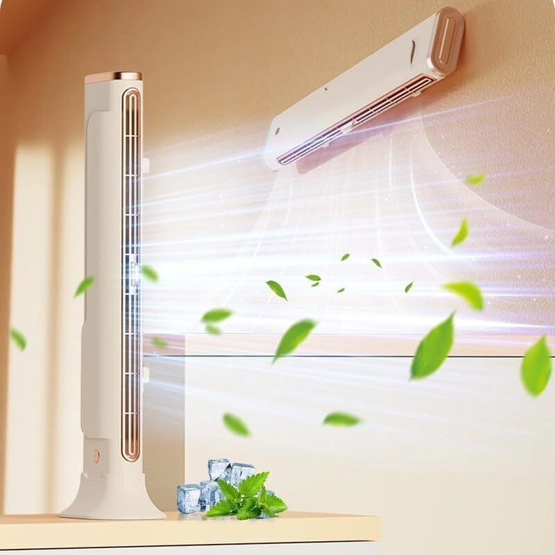Bladeless Tower Fan USB Charging Dualuse (Vertical/Horizontal) Wind Circulation