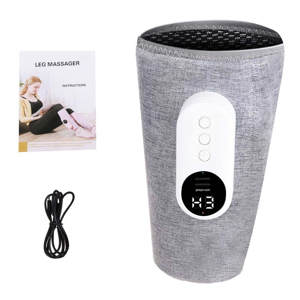 Leg Massager with Air Compression & Heat, 3In1 Foot Calf Thigh Knee Massager