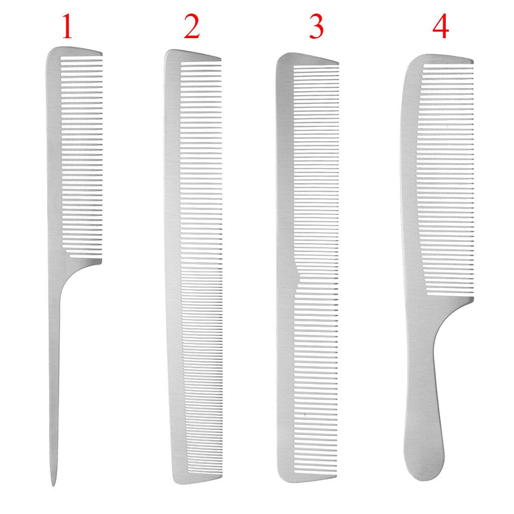 Stainless Steel Salon Barber Hairstyling Hairdressing Tail Comb Hairbrush K8.