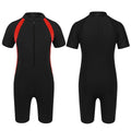 Boys&Girls Short Sleeves Zippered Swimming Costume Swimsuit Rash Guard