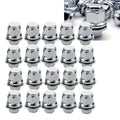 20x For Toyota XF OE Style Alloy Wheel Nuts M12 X 1.5 Chrome 21MM Hex Nut Flat