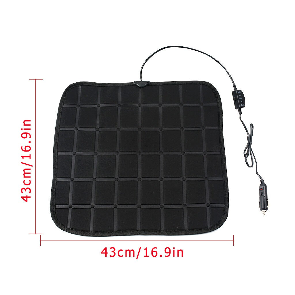 12V Car Seat Pad Cushion Cover Electric Heating Heater Warm Heated Mat Universal