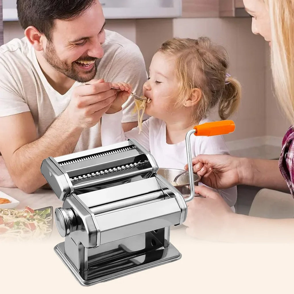 5 IN 1 STAINLESS STEEL PASTA LASAGNE SPAGHETTI TAGLIATELLE RAVIOLI MAKER MACHINE