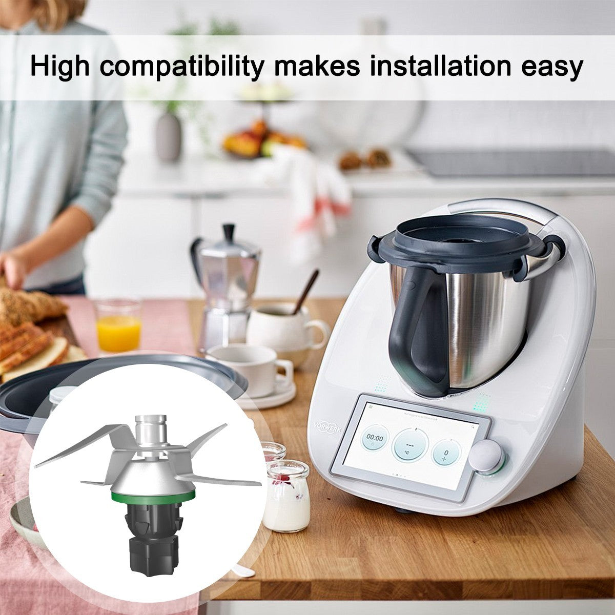 For Thermomix Mixer Blender Replace Part Tool TM5 TM6 Stainless steel Blade