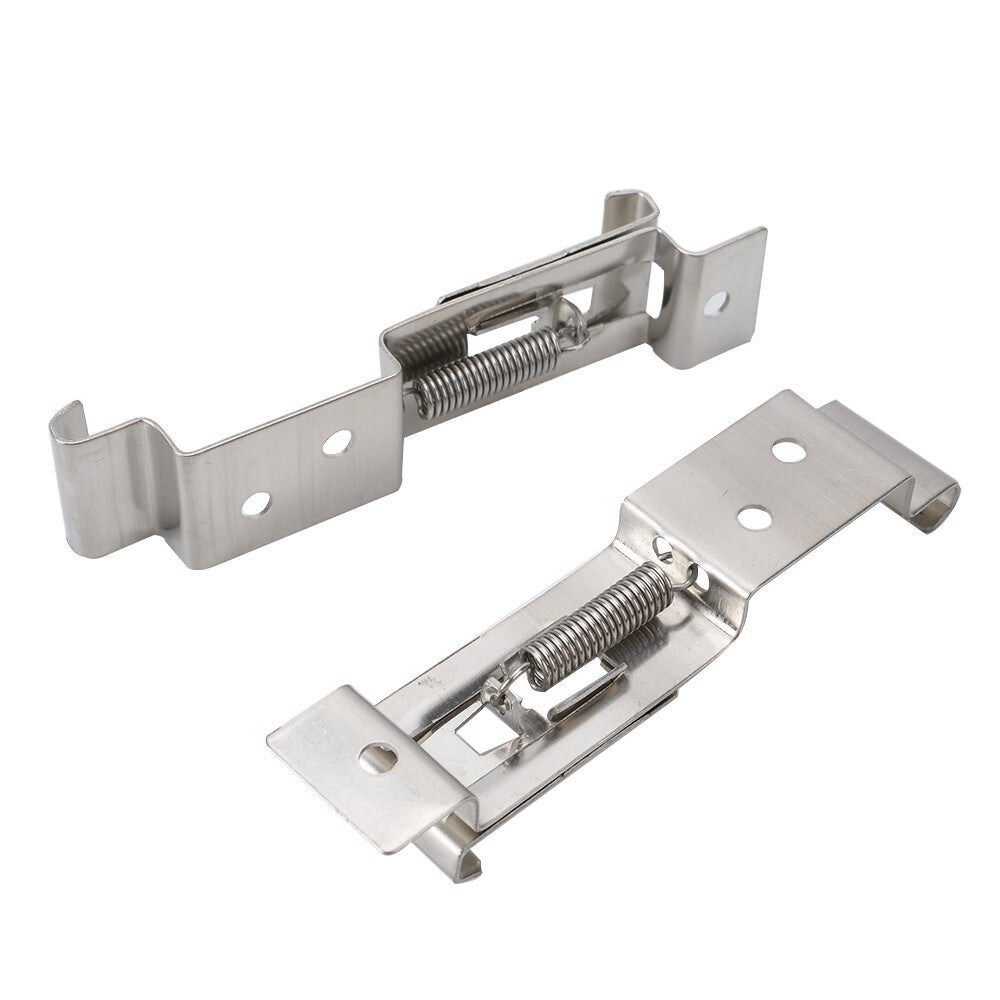 12X Trailer Oblong Number Plate Clips Holder Spring Loaded Stainless Steel