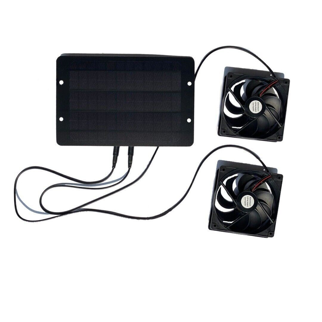 New Ventilation Fans Solar Powered Panel Fan Exhaust Fan for Greenhouse Camping