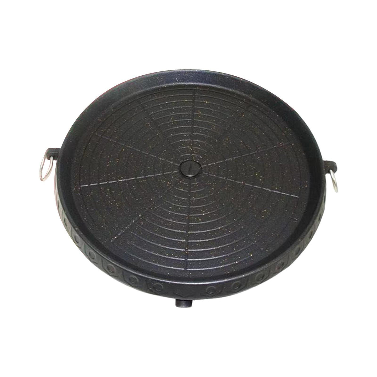 Korean BBQ Grill Pan with Handles Barbecue Plate for Baking Kitchen Travel