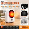 400W White Electric Heater Portable Desktop Fan Heating Warmer Home Office