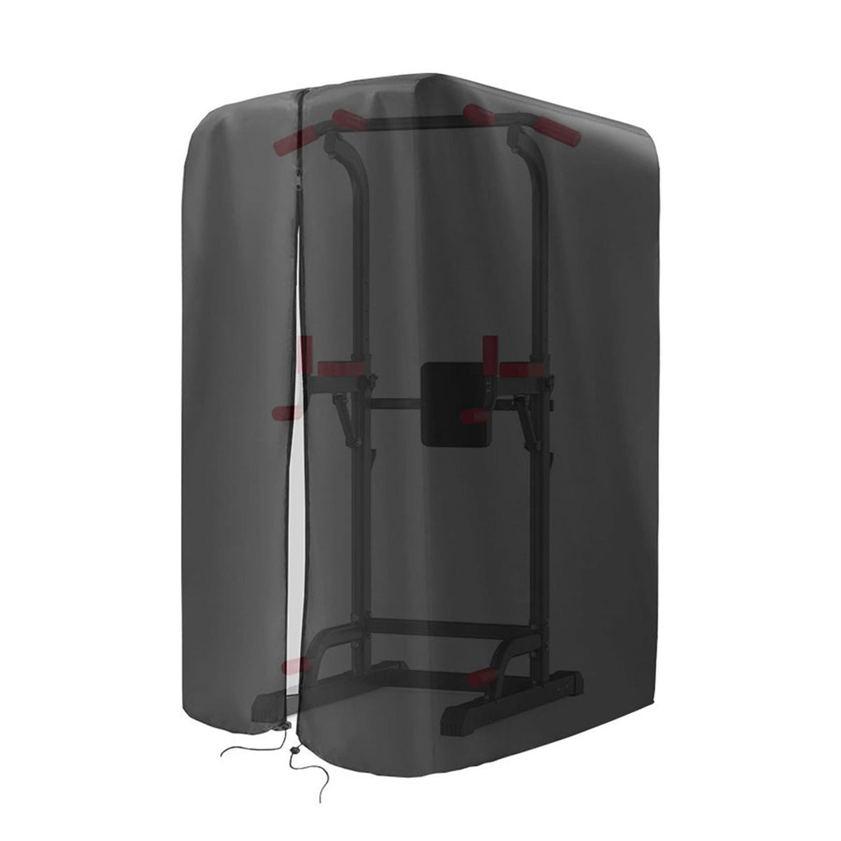 Squat Rack Cover with Drawstring Bottom , Black Outdoor Fitness Equipment Covers
