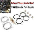 For Harley Big Twin Exhaust Flange Install Kit Pair Flanges Gaskets Nuts Washers