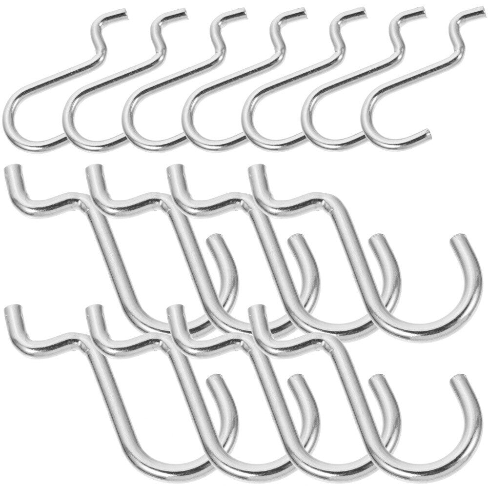 20pcs Metal Pegboard Hooks Garage Pegboard Board Hooks Shop Hanging Hooks