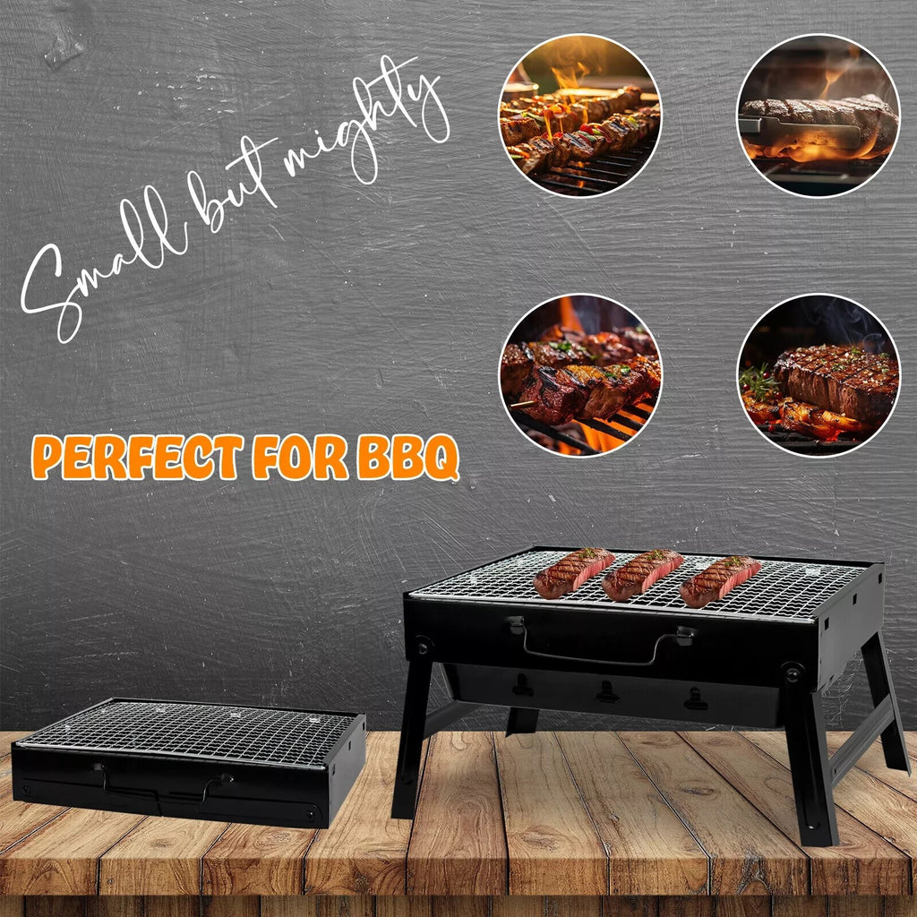 Portable Folding Charcoal BBQ Barbecue Camping Grill Travel Picnic Outdoor UK