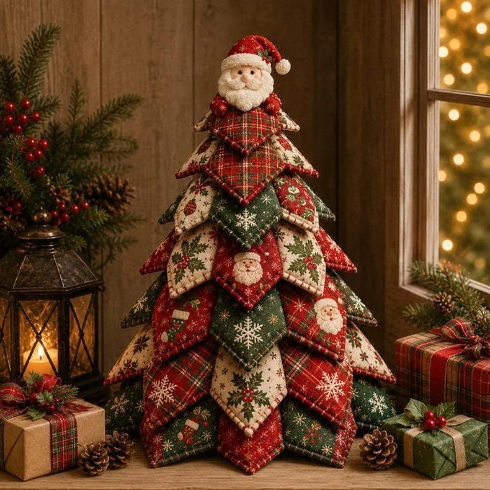 2026 Christmas Halloween 3D Quilted Fabric Tree Kit DIY Patchwork Craft Decor UK