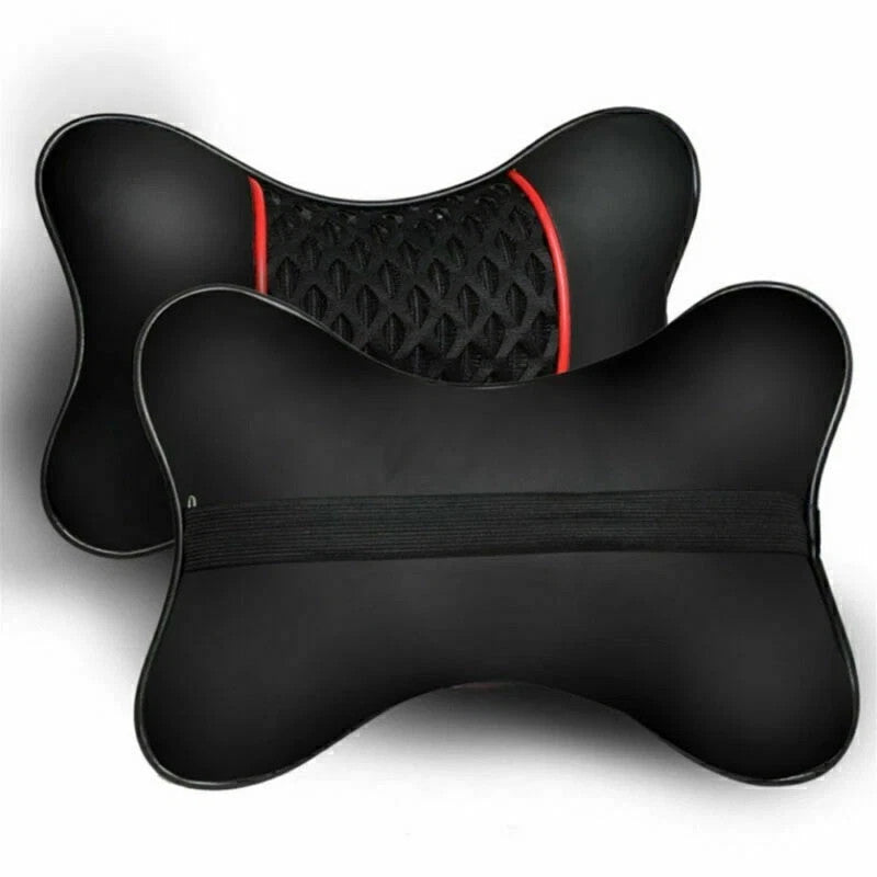 2 PACK Premium Car Seat Head Neck Rest Support Cushion Pad Headrest Bone Pillow