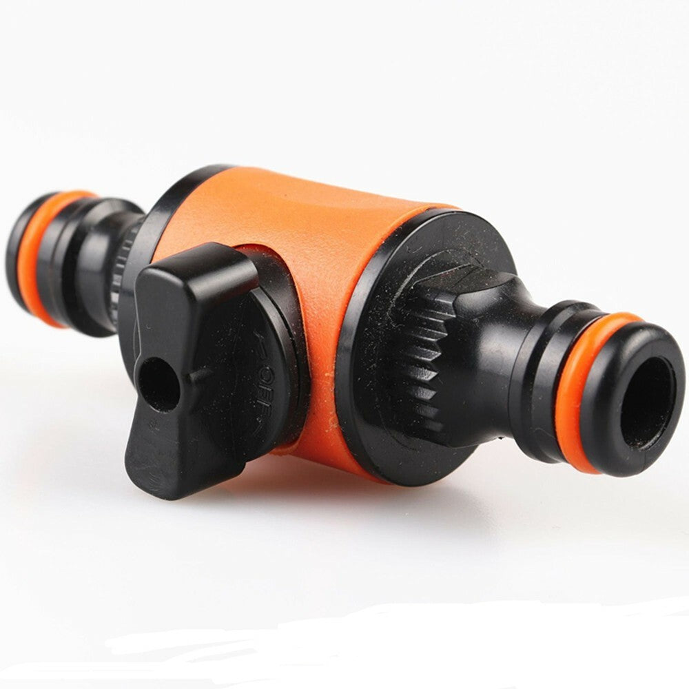 2Pcs Garden Hose Pipe Inline Tap Shut Off Valve Fitting Connector Double Pass