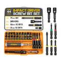 Impact Drill Screw Driver Nut Bit Magnetic Set 1/4” Hex Shank Hi-Spec 44 Piece