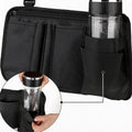 Wheelchair Armrest Side Storage Bag Cup Holder Multi Pocket Organiser Accessory