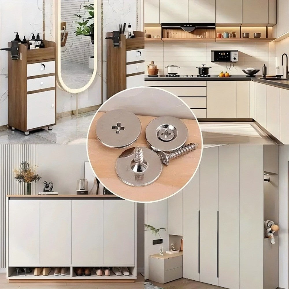 6Set Round Metal Magnetic Closure Latch Magnetic Door Catch For Cabinet