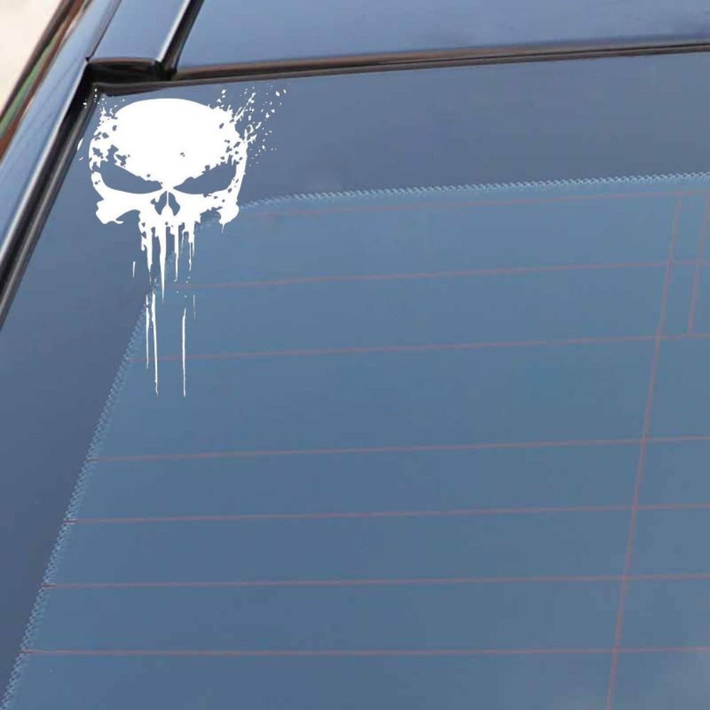15*10cm Punisher Skull Sticker 3D Car Stickers Car Vinyl Reflective Sticker