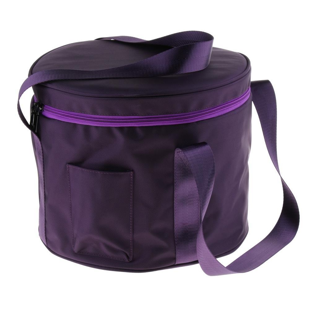 Cotton Crystal Singing Bowl Yoga Carry Case Carrier with Handle Dark Purple