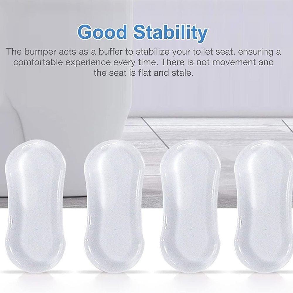 5PCS Silicone Toilet Seat Bumpers, Anti Slip Pad Spacers Replacement Accessories