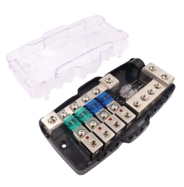 Mini ANL fuse holder distributor 4-way distribution block 2x input + 4x output
